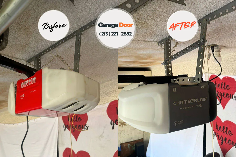 Before and after: garage door repair Shokan, NY